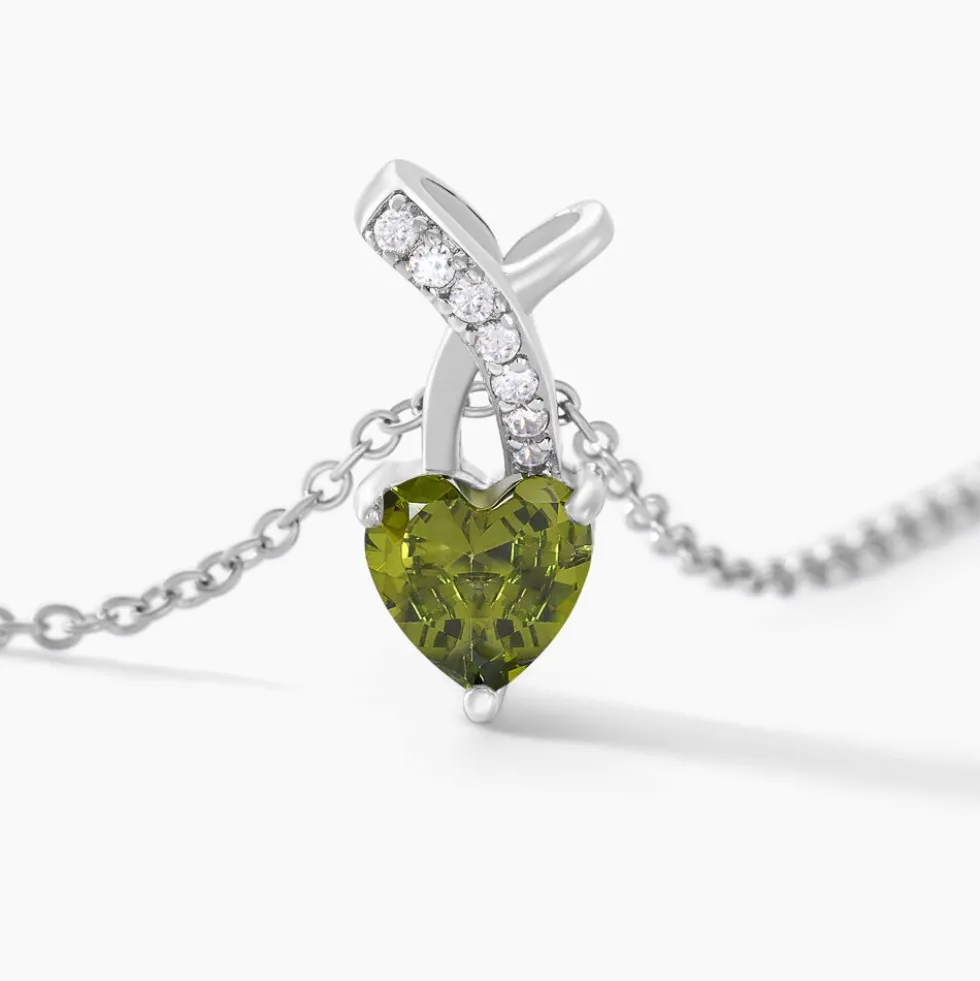 Collier Avalon Argent Blanc Oxyde De Zirconium