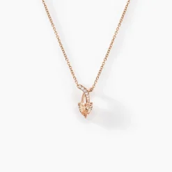 Collier Avalon Argent Rose Oxyde De Zirconium