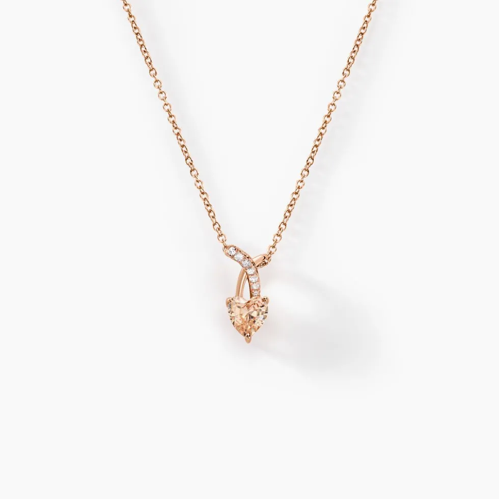 Collier Avalon Argent Rose Oxyde De Zirconium