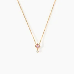 Collier Azel Plaqué Or Jaune Oxyde De Zirconium