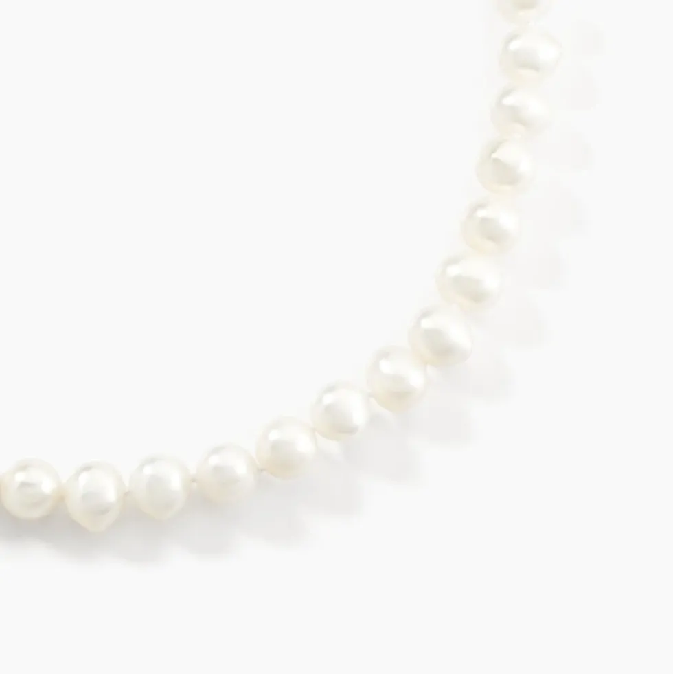 Collier Baroque Or Jaune Perle De Culture
