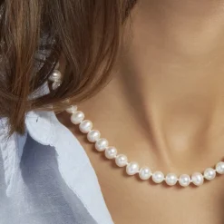 Collier Baroque Or Jaune Perle De Culture