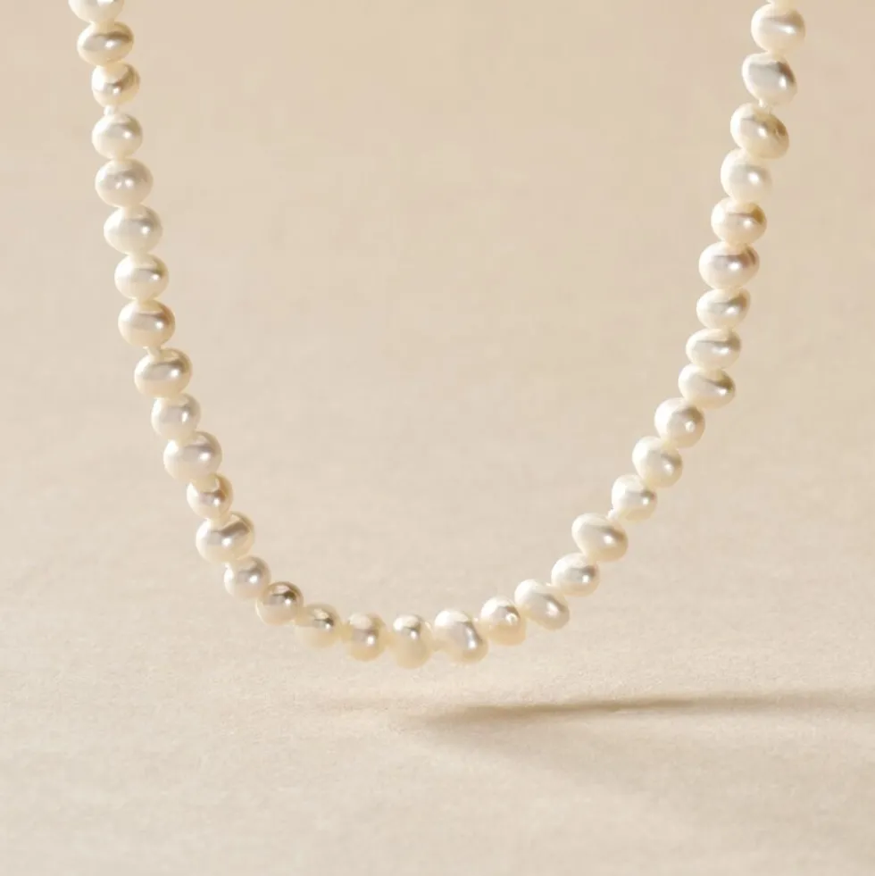 Collier Baroque Or Jaune Perle De Culture