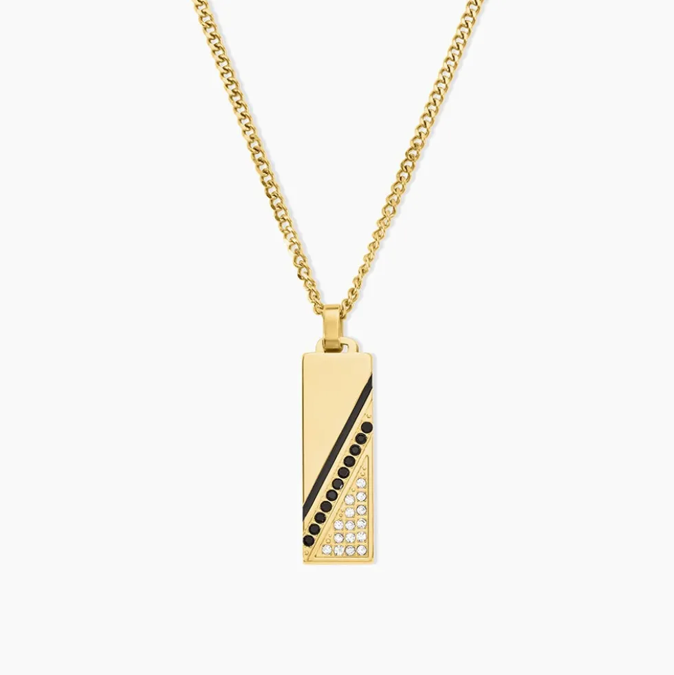 Collier Bartev Acier Jaune Cristal