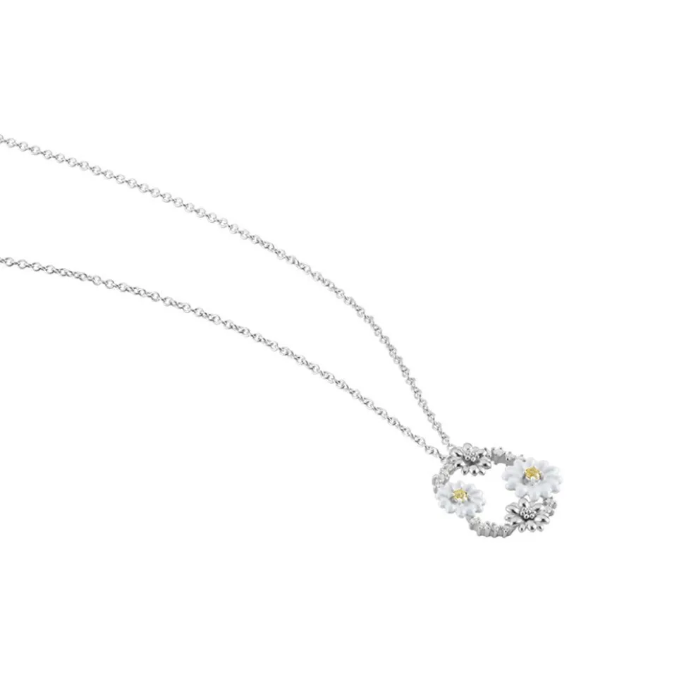 Collier Basil Argent Blanc Oxyde De Zirconium