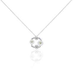 Collier Basil Argent Blanc Oxyde De Zirconium