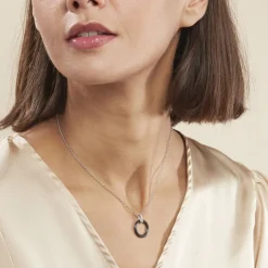 Collier Bertillianne Argent Blanc Céramique Et Oxyde De Zirconium