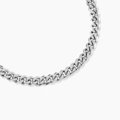 Collier Boss Chain Link Acier Blanc