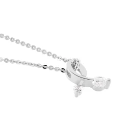 Collier Briaga Argent Blanc Oxyde De Zirconium