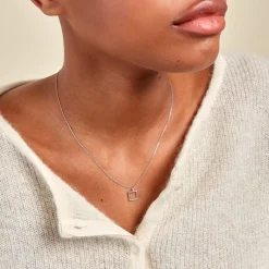 Collier Brielle Argent Blanc