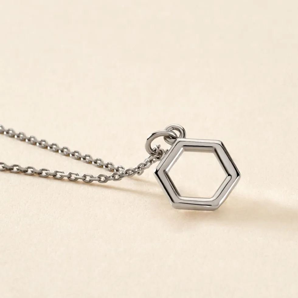 Collier Brielle Argent Blanc