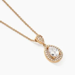Collier Brigita Plaqué Or Jaune Oxyde De Zirconium