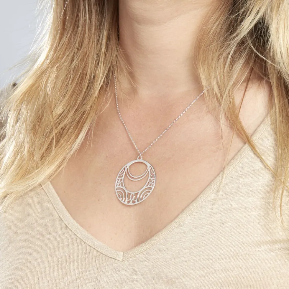 Collier Celtes Argent Blanc
