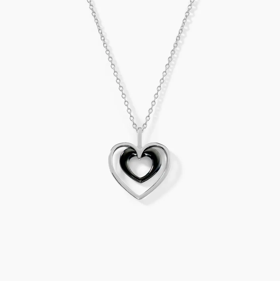 Collier Ceramik Design Argent Blanc Céramique Et Oxyde De Zirconium