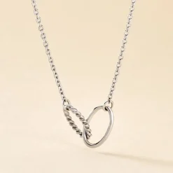 Collier Cherise Argent Blanc