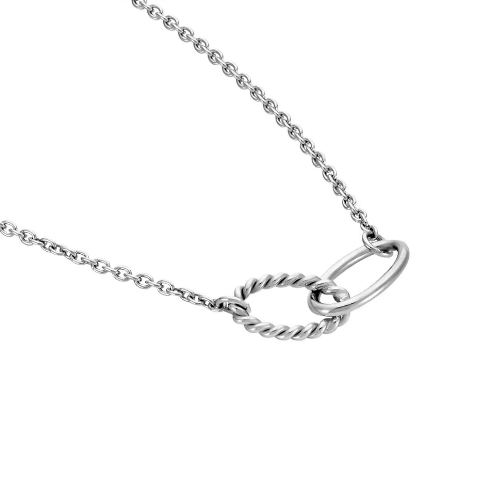 Collier Cherise Argent Blanc