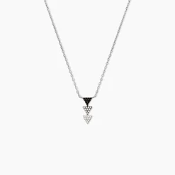 Collier Chleo Argent Blanc Oxyde De Zirconium