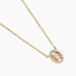 Collier Classical Plaqué Or Jaune Oxyde De Zirconium
