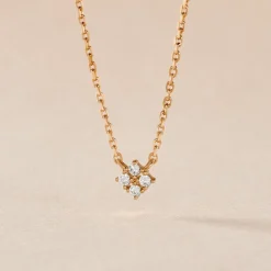 Collier éclat Perlé Plaqué Or Oxyde De Zirconium