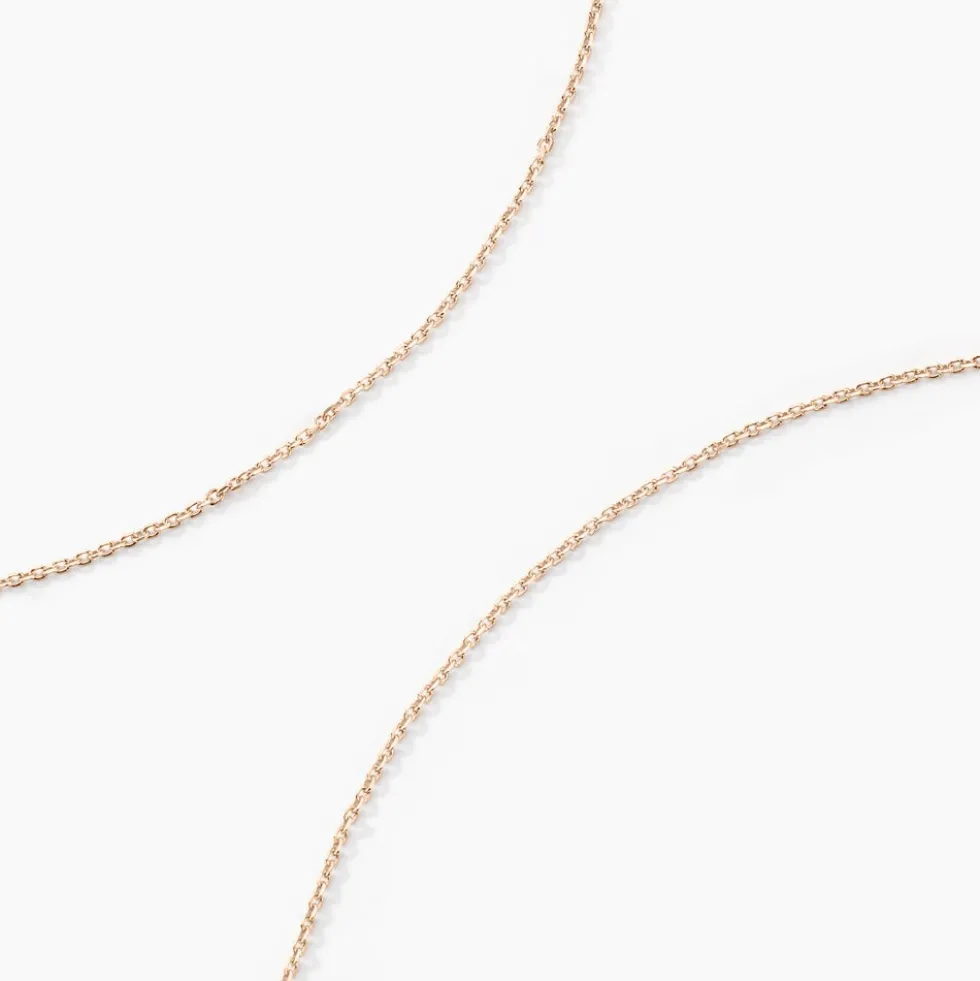Collier Claudine Argent Rose