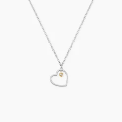 Collier Cleane Or Jaune Argent Blanc Oxyde De Zirconium