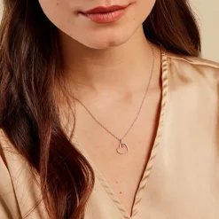Collier Cleane Or Jaune Argent Blanc Oxyde De Zirconium