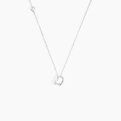 Collier Coeur Ktl Or Blanc Diamant
