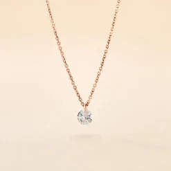 Collier Constantin Argent Rose Oxyde De Zirconium