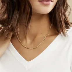 Collier Cordelia Maille Corde Or Jaune