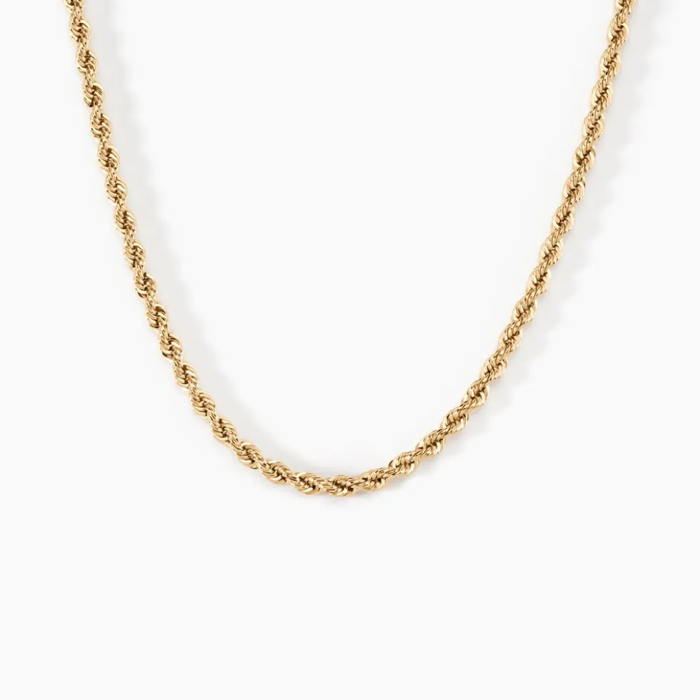 Collier Cordelia Maille Corde Or Jaune