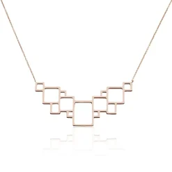 Collier Crispine Acier Rose