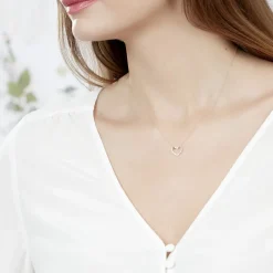 Collier Cœur Or Jaune Diamant