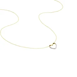 Collier Cœur Or Jaune Diamant