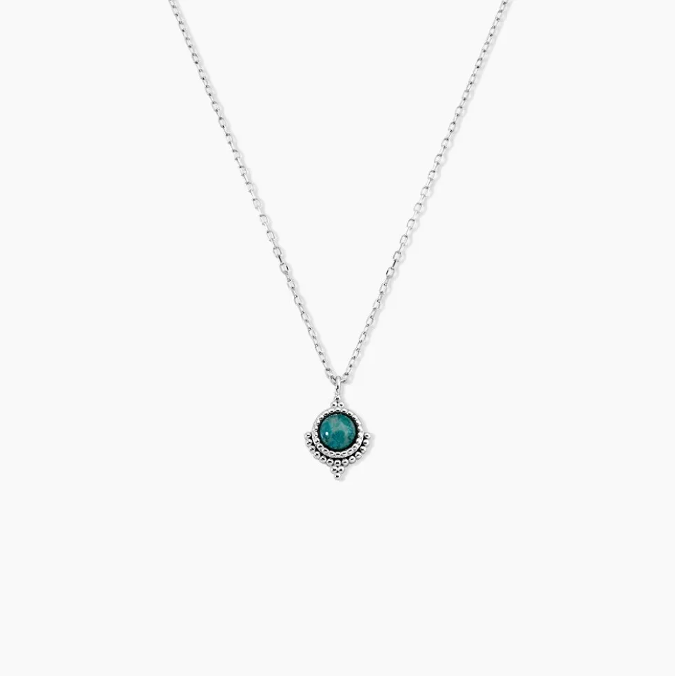 Collier Cyprien Argent Blanc Amazonite