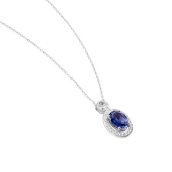Collier Dally Or Blanc Oxyde De Zirconium Iolite