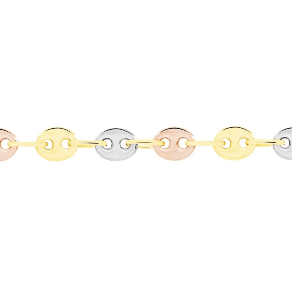 Collier Dami Maille Grain De Cafe Or Tricolore