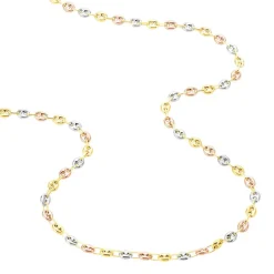 Collier Dami Maille Grain De Cafe Or Tricolore