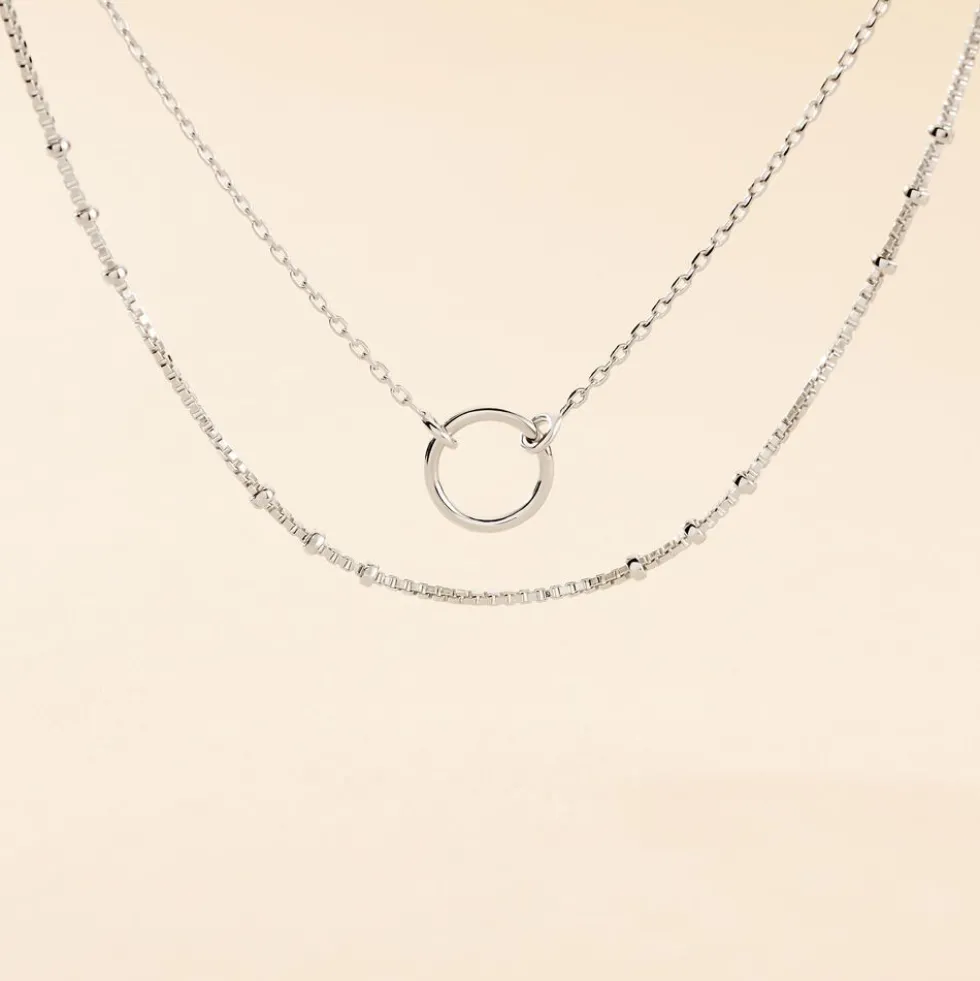 Collier Dayana Argent Blanc