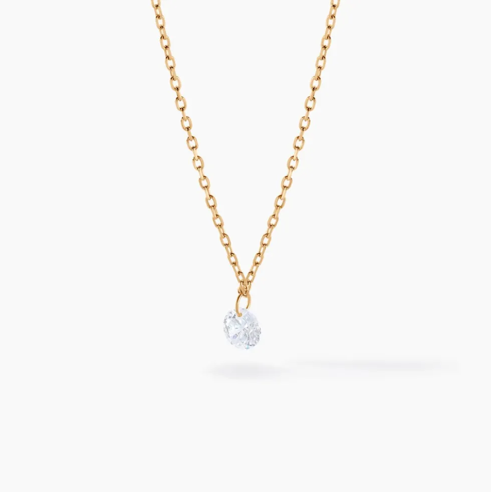 Collier Delma Plaqué Or Jaune Oxyde De Zirconium