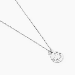 Collier Denzel Argent Blanc Oxyde De Zirconium