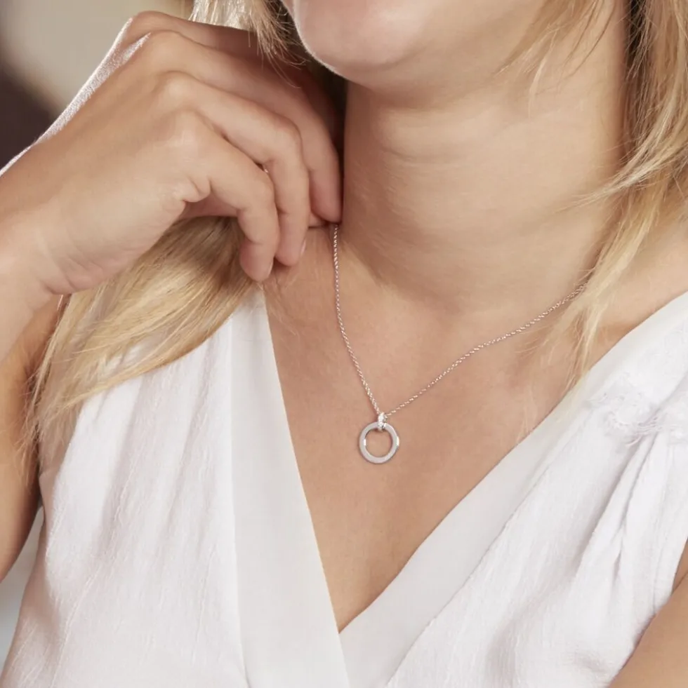 Collier Desirat Argent Blanc Oxyde De Zirconium