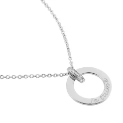 Collier Desirat Argent Blanc Oxyde De Zirconium