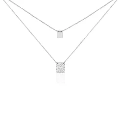 Collier Devine Argent Blanc