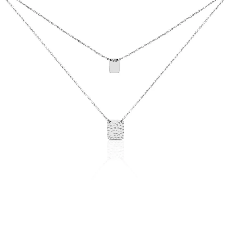 Collier Devine Argent Blanc