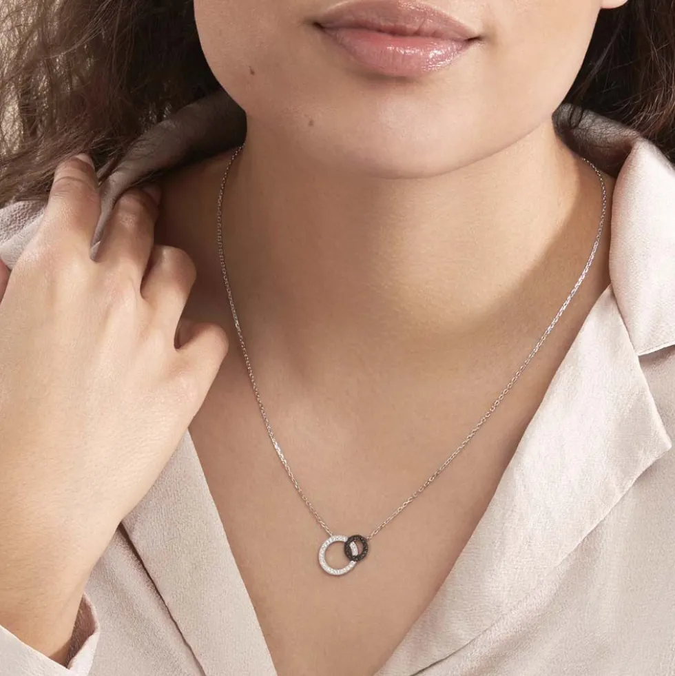 Collier Diana Argent Blanc Oxyde De Zirconium