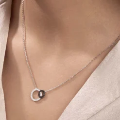 Collier Diana Argent Blanc Oxyde De Zirconium