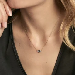Collier Diapre Or Jaune Topaze Oxyde De Zirconium