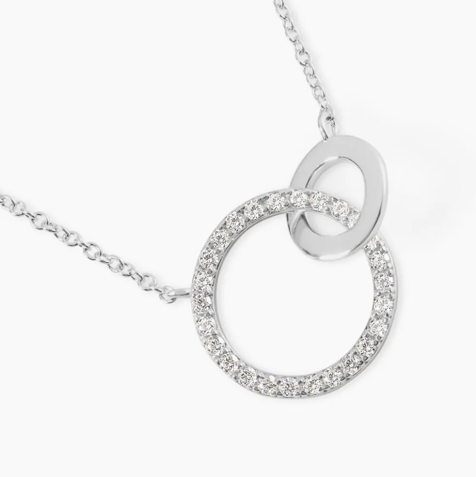 Collier Dita Argent Blanc Oxyde De Zirconium