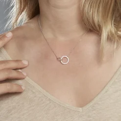 Collier Dita Argent Blanc Oxyde De Zirconium