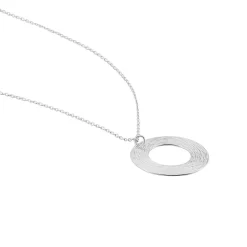 Collier Doga Argent Blanc